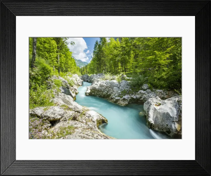Framed Print : Soca valley & river, Slovenia Framed Print : Soca valley & river, Slovenia