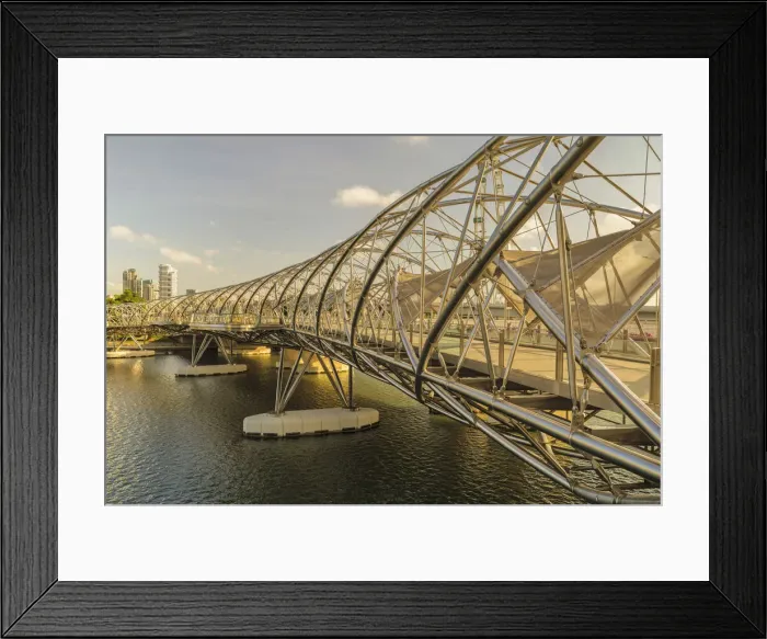 Framed Print : Helix Bridge, Singapore City, Singapore