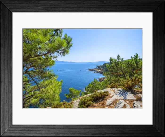 Framed Print : Isla Norte o de Monteagudo, Islas Cies, Vigo, Pontevdra, Galicia, Spain Framed Print : Isla Norte o de Monteagudo, Islas Cies, Vigo, Pontevdra, Galicia, Spain