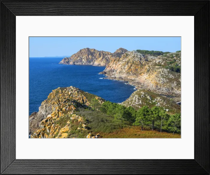 Framed Print : View from Pedra da Campa, Islas Cies, Vigo, Pontevdra, Galicia, Spain Framed Print : View from Pedra da Campa, Islas Cies, Vigo, Pontevdra, Galicia, Spain