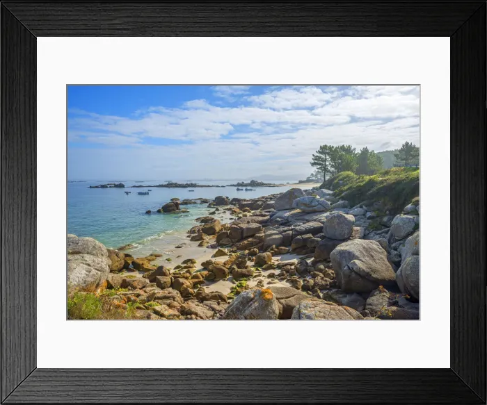 Framed Print : Coast near San Vincente do Grove, Pontevedra, Galicia, Spain Framed Print : Coast near San Vincente do Grove, Pontevedra, Galicia, Spain