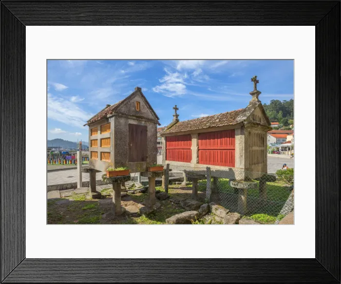 Framed Print : Corn cribs at Combarro, Pontevedra, Galicia, Spain Framed Print : Corn cribs at Combarro, Pontevedra, Galicia, Spain