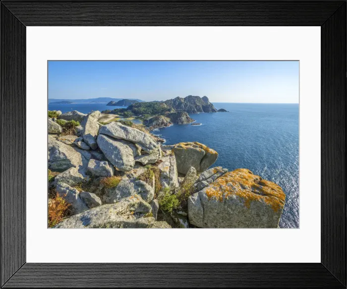 Framed Print : View from Alto do Principe, Islas Cies, Vigo, Pontevedra, Galicia, Spain Framed Print : View from Alto do Principe, Islas Cies, Vigo, Pontevedra, Galicia, Spain