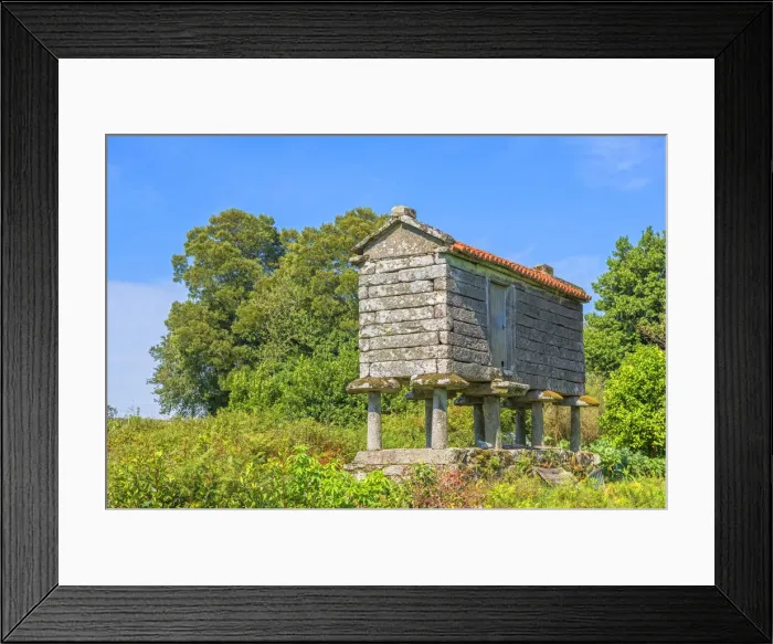 Framed Print : Corn crib, La Coruna, Galicia, Spain Framed Print : Corn crib, La Coruna, Galicia, Spain