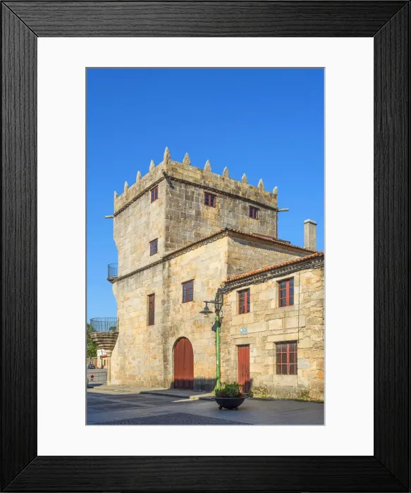 Framed Print : Palacio de Fefinanes with wine store and 17 th century palace, Plaza Fefinans, Cambados