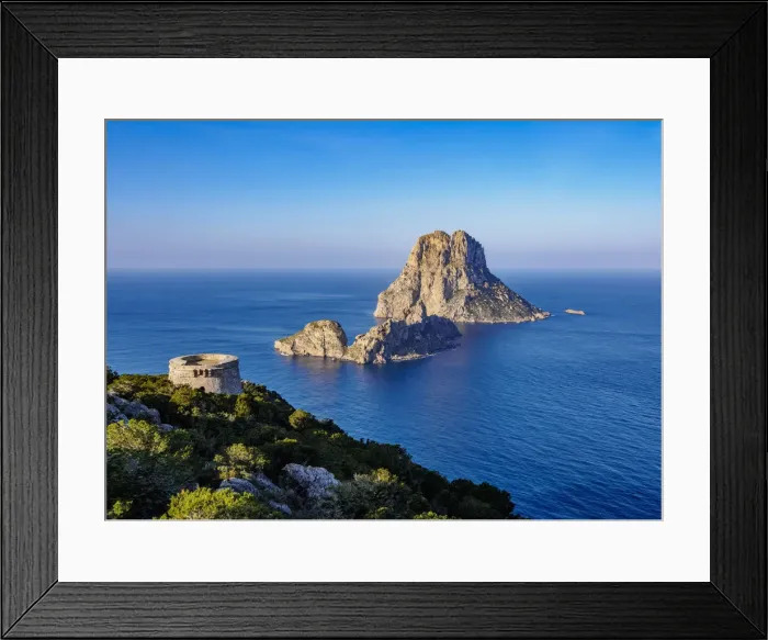 Framed Print : Torre des Savinar and Es Vedra Island, Ibiza, Balearic Islands, Spain Framed Print : Torre des Savinar and Es Vedra Island, Ibiza, Balearic Islands, Spain