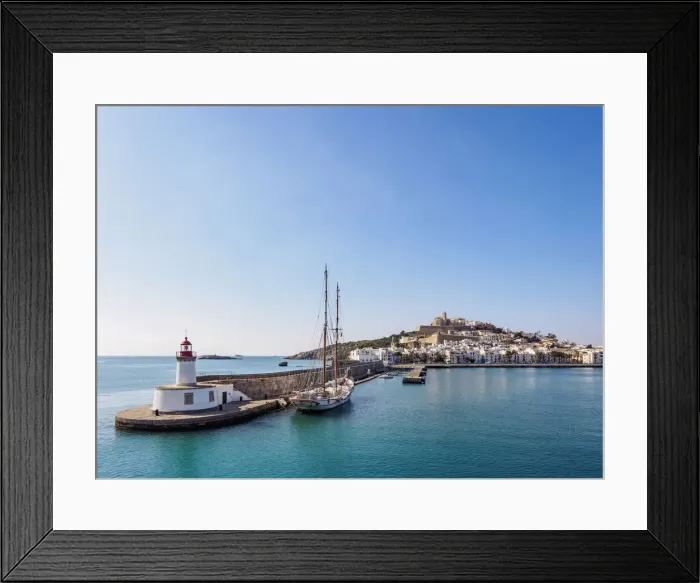 Framed Print : View over the port towards the old town, Dalt Vila of Eivissa, Ibiza, Balearic Islands Framed Print : View over the port towards the old town, Dalt Vila of Eivissa, Ibiza, Balearic Islands