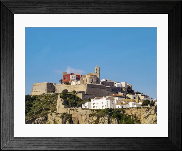 Framed Print : View of the old town and the cathedral, Dalt Vila of Eivissa, Ibiza, Balearic Islands Framed Print : View of the old town and the cathedral, Dalt Vila of Eivissa, Ibiza, Balearic Islands