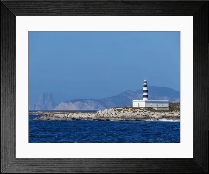 Framed Print : Lighthouse at Illa des Penjats near Ibiza, Balearic Islands, Spain Framed Print : Lighthouse at Illa des Penjats near Ibiza, Balearic Islands, Spain