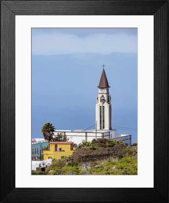 Framed Print : View towards Nuestra Senora de Bonanza Church, El Paso, La Palma, Canary Islands, Spain Framed Print : View towards Nuestra Senora de Bonanza Church, El Paso, La Palma, Canary Islands, Spain