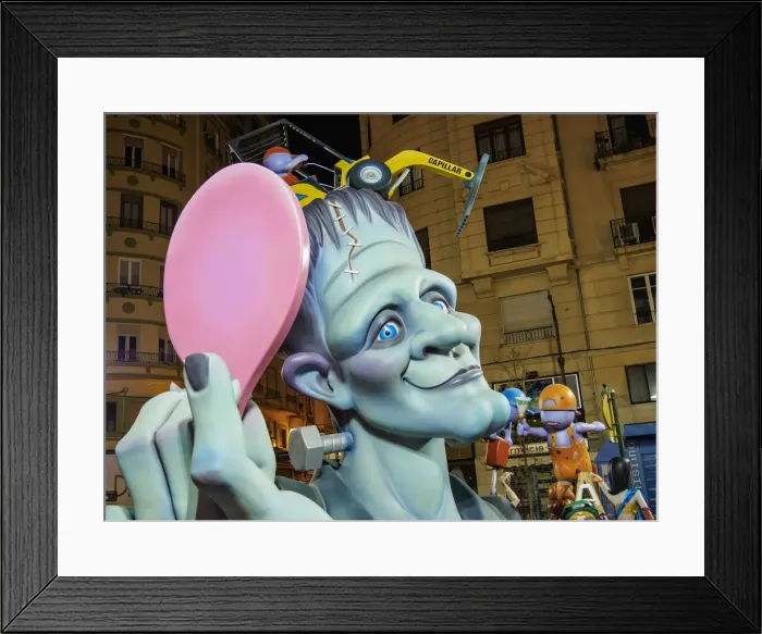 Framed Print : The Fallas or Falles, a traditional celebration held annually in commemoration of Saint