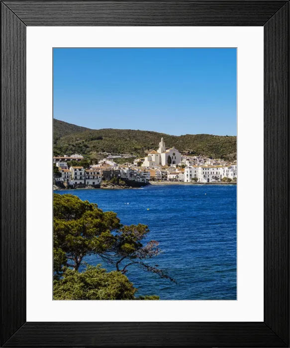 Framed Print : View towards the Santa Maria Church, Cadaques, Cap de Creus Peninsula, Catalonia, Spain Framed Print : View towards the Santa Maria Church, Cadaques, Cap de Creus Peninsula, Catalonia, Spain