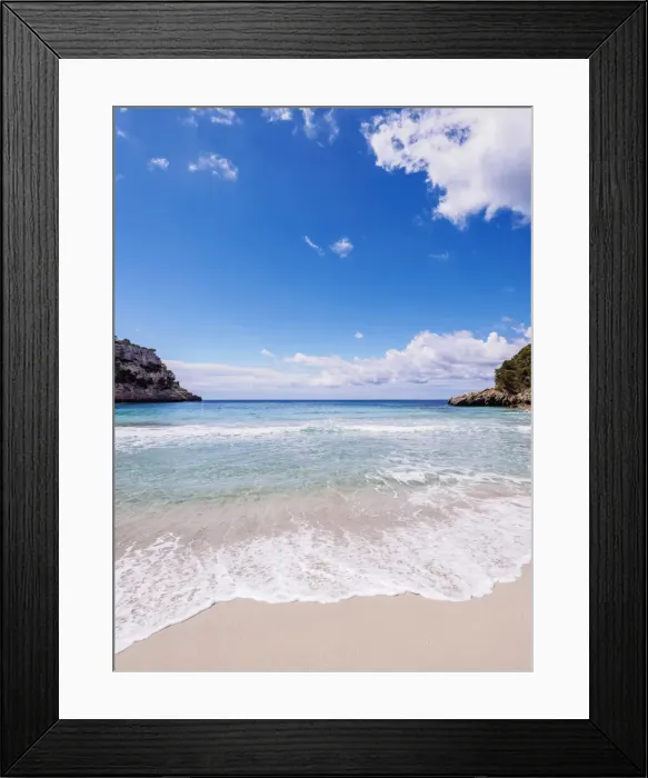 Framed Print : Cala Trebaluger, Trebaluger Bay, Menorca or Minorca, Balearic Islands, Spain Framed Print : Cala Trebaluger, Trebaluger Bay, Menorca or Minorca, Balearic Islands, Spain