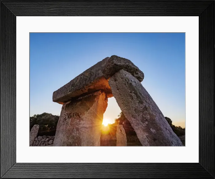 Framed Print : Taula at sunset, Talati de Dalt archaeological site, Menorca or Minorca, Balearic Islands Framed Print : Taula at sunset, Talati de Dalt archaeological site, Menorca or Minorca, Balearic Islands