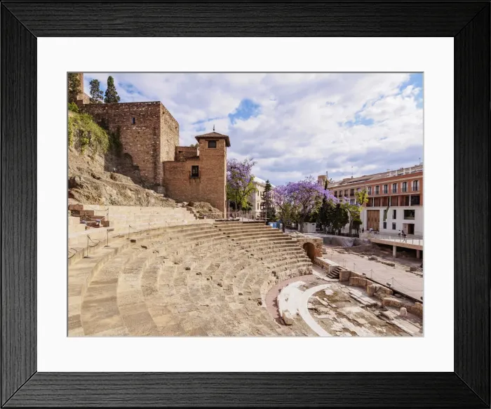 Framed Print : Roman theatre and The Alcazaba, Malaga, Andalusia, Spain Framed Print : Roman theatre and The Alcazaba, Malaga, Andalusia, Spain