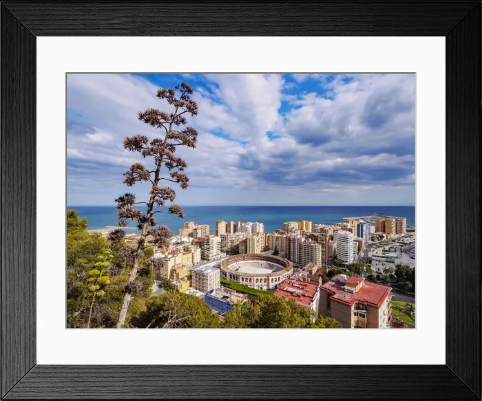 Framed Print : Cityscape with the Malagueta Bullring Stadium, Malaga, Andalusia, Spain Framed Print : Cityscape with the Malagueta Bullring Stadium, Malaga, Andalusia, Spain