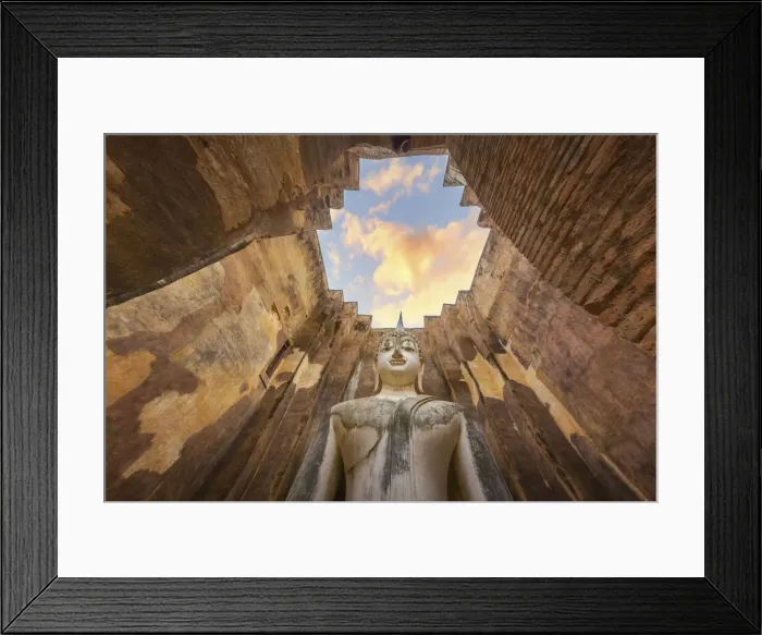 Framed Print : Thailand, Sukhothai province, Sukhothai, UNESCO World Heritage site, Wat Si Chum, low view Framed Print : Thailand, Sukhothai province, Sukhothai, UNESCO World Heritage site, Wat Si Chum, low view