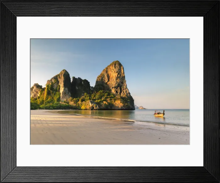 Framed Print : West Rai Leh Beach at sunrise, Railay Peninsula, Krabi Provonce, Thailand Framed Print : West Rai Leh Beach at sunrise, Railay Peninsula, Krabi Provonce, Thailand