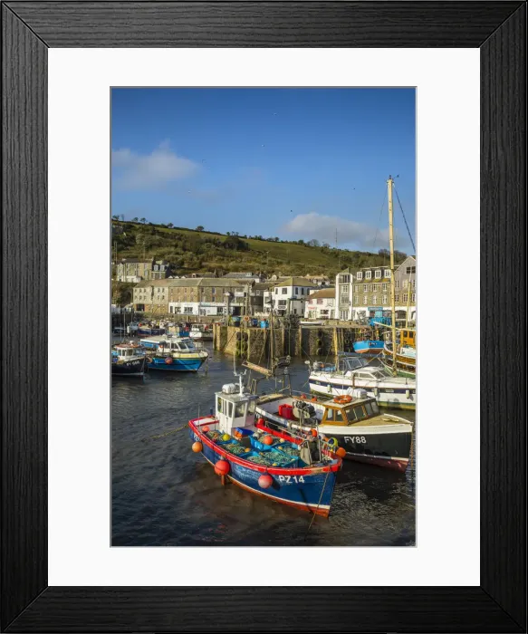 Framed Print : Harbour at Mevagissey, Cornwall, England, UK Framed Print : Harbour at Mevagissey, Cornwall, England, UK