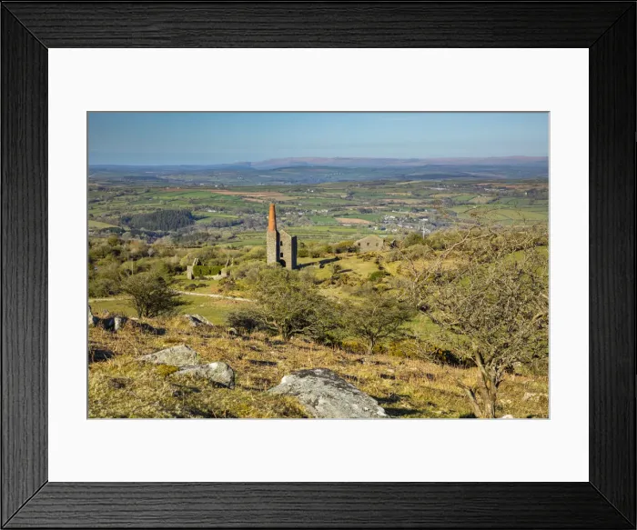 Framed Print : Ruined engine house at former tin mine, Minions, Bodmin Moor, Cornwall, England, UK Framed Print : Ruined engine house at former tin mine, Minions, Bodmin Moor, Cornwall, England, UK