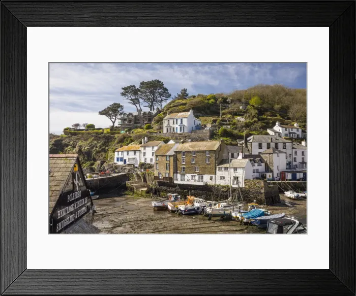 Framed Print : Harbour at Polperro, Cornwall, England, UK Framed Print : Harbour at Polperro, Cornwall, England, UK
