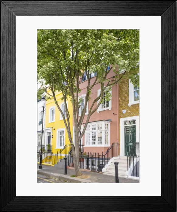 Framed Print : Colourful houses in Chelsea, London, England, UK Framed Print : Colourful houses in Chelsea, London, England, UK