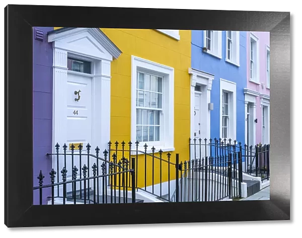 Colourful houses, Kensington, London, England, UK