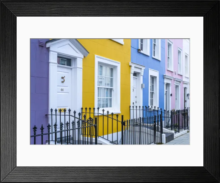 Framed Print : Colourful houses, Kensington, London, England, UK Framed Print : Colourful houses, Kensington, London, England, UK