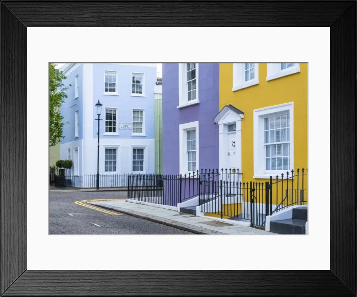 Framed Print : Colourful houses, Kensington, London, England, UK Framed Print : Colourful houses, Kensington, London, England, UK
