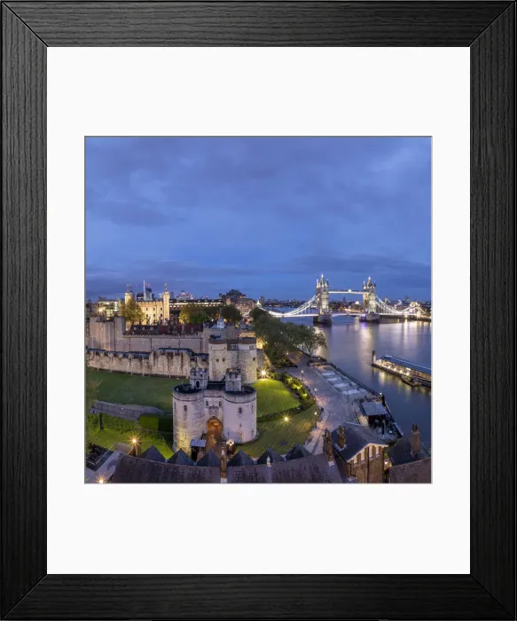 Framed Print : Tower Bridge, Tower of London and River Thames, London, England, UK Framed Print : Tower Bridge, Tower of London and River Thames, London, England, UK
