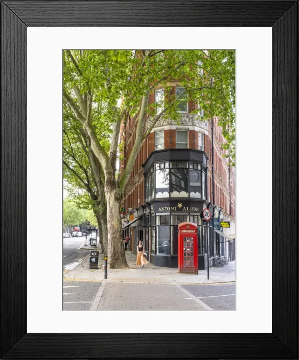 Framed Print : Telephone box, Clerkenwell, London, England, UK Framed Print : Telephone box, Clerkenwell, London, England, UK