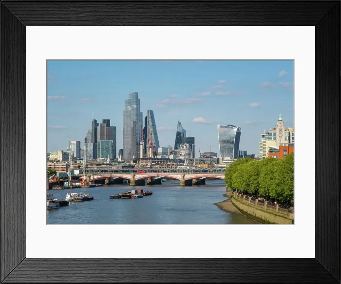 Framed Print : City of London, Blackfriars Bridge and River Thames, London, England, UK Framed Print : City of London, Blackfriars Bridge and River Thames, London, England, UK