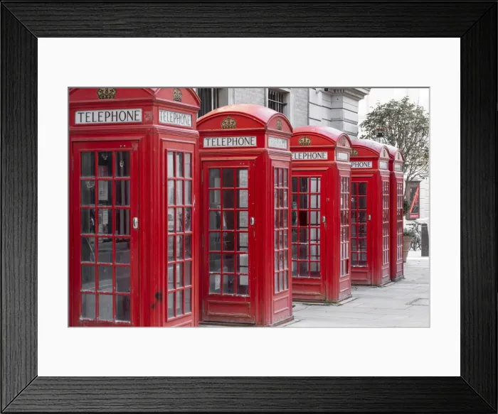 Framed Print : Telephone boxes, Covent Garden, London, England, UK Framed Print : Telephone boxes, Covent Garden, London, England, UK
