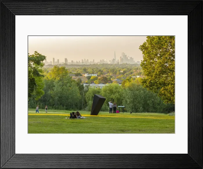 Framed Print : Skyline of City of London from Crystal Palace, London, England, UK Framed Print : Skyline of City of London from Crystal Palace, London, England, UK