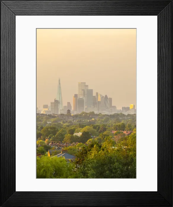 Framed Print : Skyline of City of London from Crystal Palace, London, England, UK