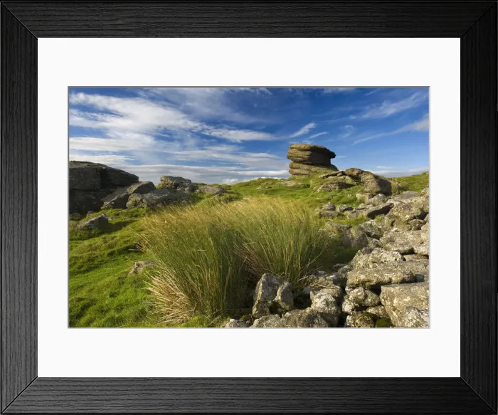 Framed Print : England, Dartmoor, Rippon Tor Framed Print : England, Dartmoor, Rippon Tor