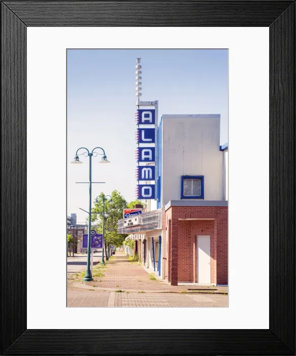 Framed Print : USA, Mississippi, Jackson, Capital City, Downtown, Historic Alamo Theatre, Farish Street Framed Print : USA, Mississippi, Jackson, Capital City, Downtown, Historic Alamo Theatre, Farish Street