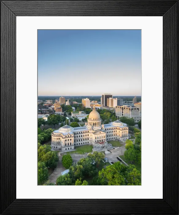 Framed Print : USA, Mississippi, Jackson, Capital City, State Capitol Building, Downtown Skyline Framed Print : USA, Mississippi, Jackson, Capital City, State Capitol Building, Downtown Skyline