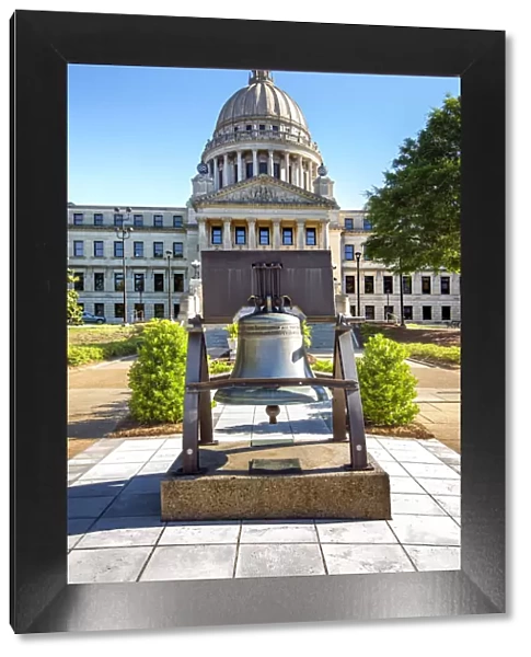USA, Mississippi, Jackson, Capital City, State Capitol Building, Liberty Bell Replica