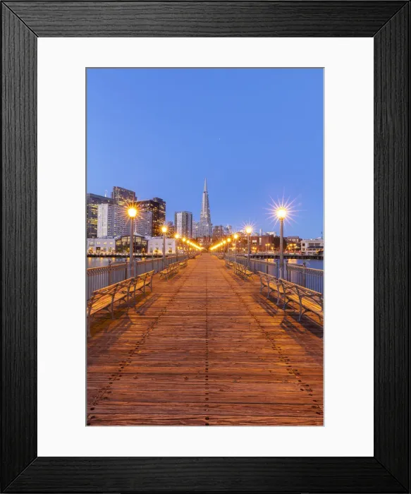 Framed Print : Transamerica Pyramid and pier, San Francisco, California, USA