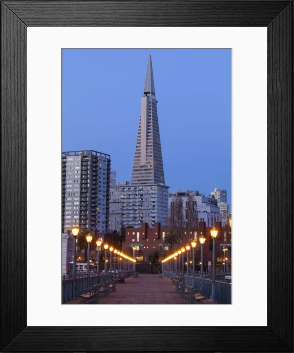 Framed Print : Transamerica Pyramid and pier, San Francisco, California, USA Framed Print : Transamerica Pyramid and pier, San Francisco, California, USA