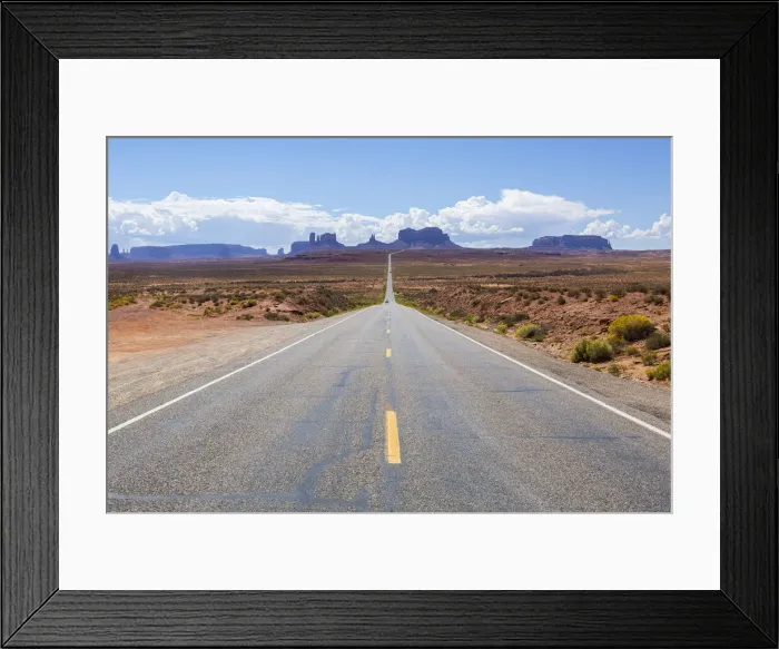 Framed Print : Desrted road, Monument Valley, Monument Valley Tribal Park, Arizona, USA Framed Print : Desrted road, Monument Valley, Monument Valley Tribal Park, Arizona, USA