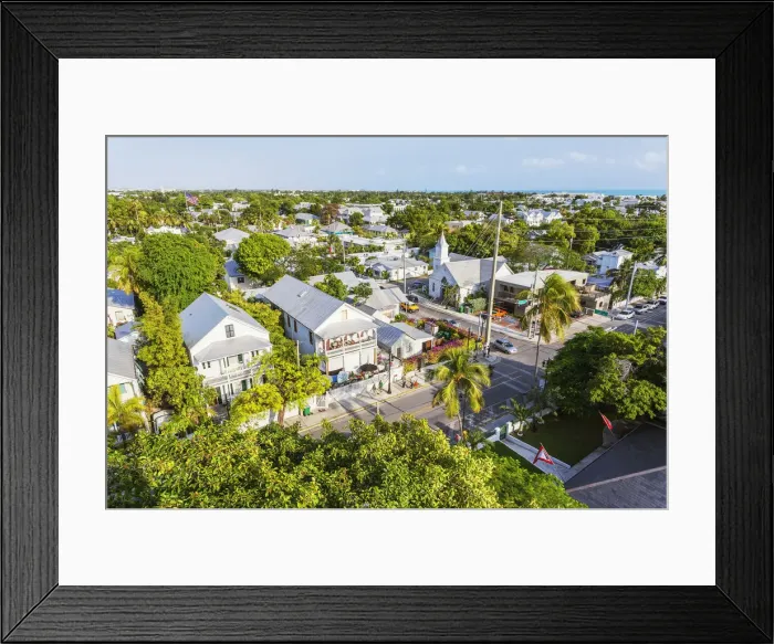 Framed Print : Historic district, top view, Key West, Florida, USA Framed Print : Historic district, top view, Key West, Florida, USA