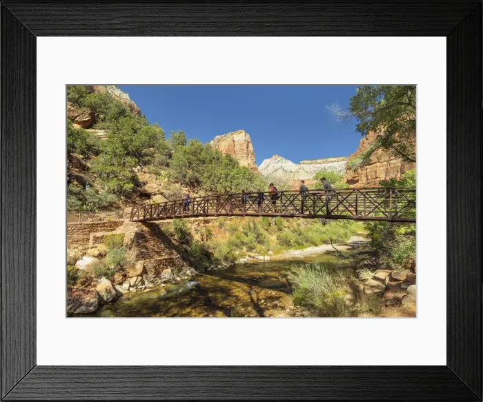 Framed Print : View over Virgin River to Angels Landing, Zion National Park, Colorado Plateau Framed Print : View over Virgin River to Angels Landing, Zion National Park, Colorado Plateau