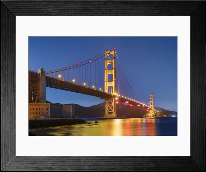 Framed Print : Golden Gate Bridge, San Francisco Bay, California, USA