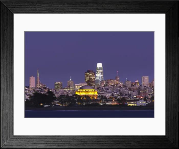 Framed Print : Skyline of San Francisco with Palace of Fine Arts, California, USA