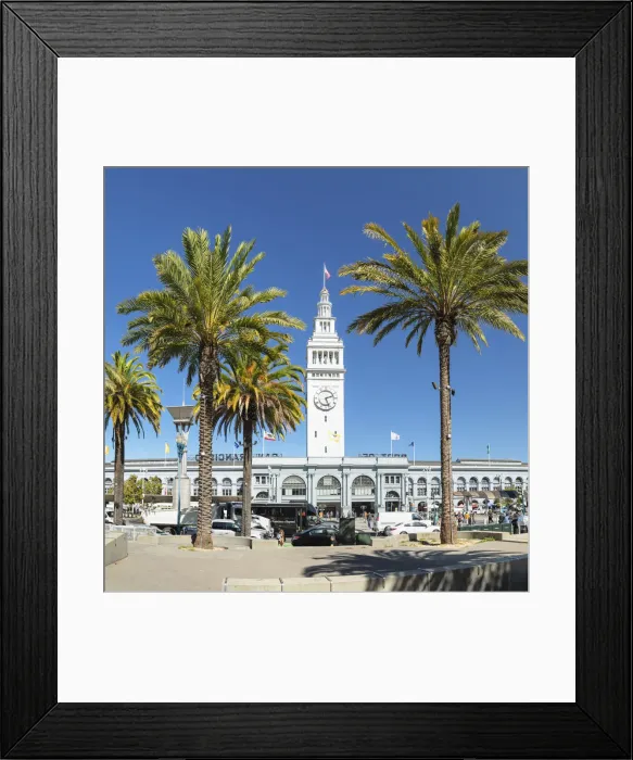 Framed Print : Ferry Building at Embarcadero, San Francisco, California, USA