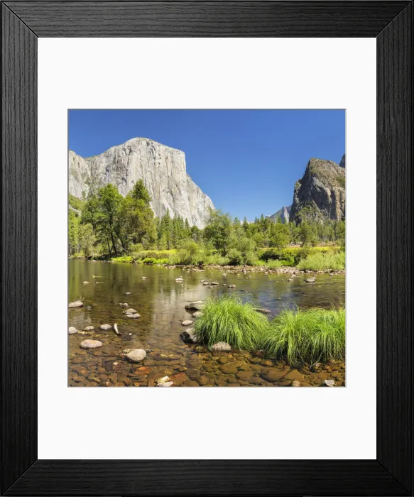 Framed Print : Merced River with El Capitan, Yosemite National Park, California, USA Framed Print : Merced River with El Capitan, Yosemite National Park, California, USA