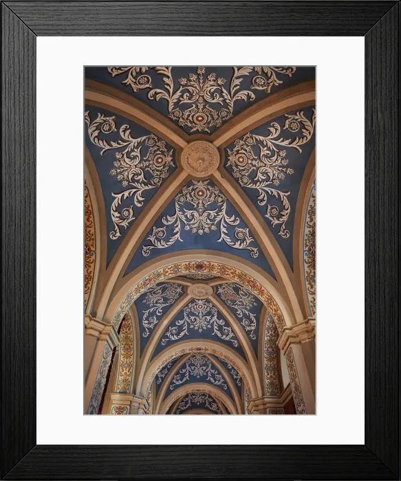 Framed Print : Painted ceiling roofs inside the Nuestra Senora de la Candelaria de la Vina church, Salta Historical Cask, Argentina Framed Print : Painted ceiling roofs inside the Nuestra Senora de la Candelaria de la Vina church, Salta Historical Cask, Argentina