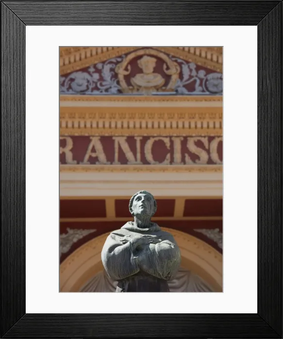 Framed Print : The statue of San Francisco in front of the Basilica Menor y Convento de San Francisco Framed Print : The statue of San Francisco in front of the Basilica Menor y Convento de San Francisco